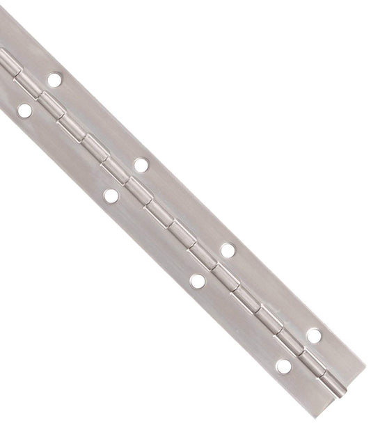 Stainless Steel Continuous Hinge with Hole, Bright Annealed Finish (8 Feet, 1-1/2 Inches)